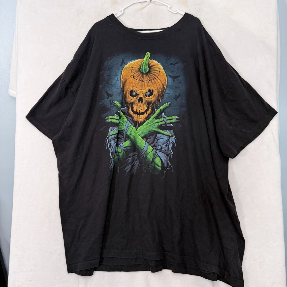 Liquid Blue T Shirt Mens 6X Big Black Halloween Pumpkinhead Horror